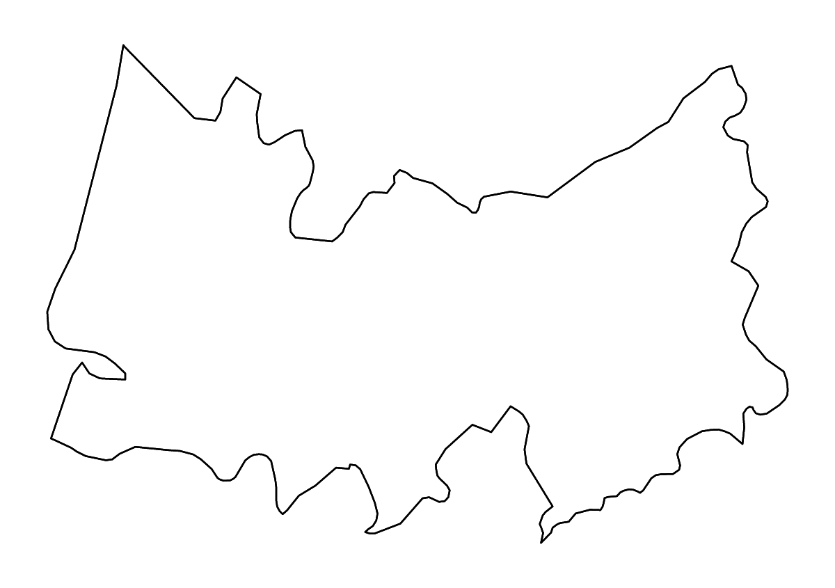 Mapa de contorno de Coimbra, Portugal con ríos.