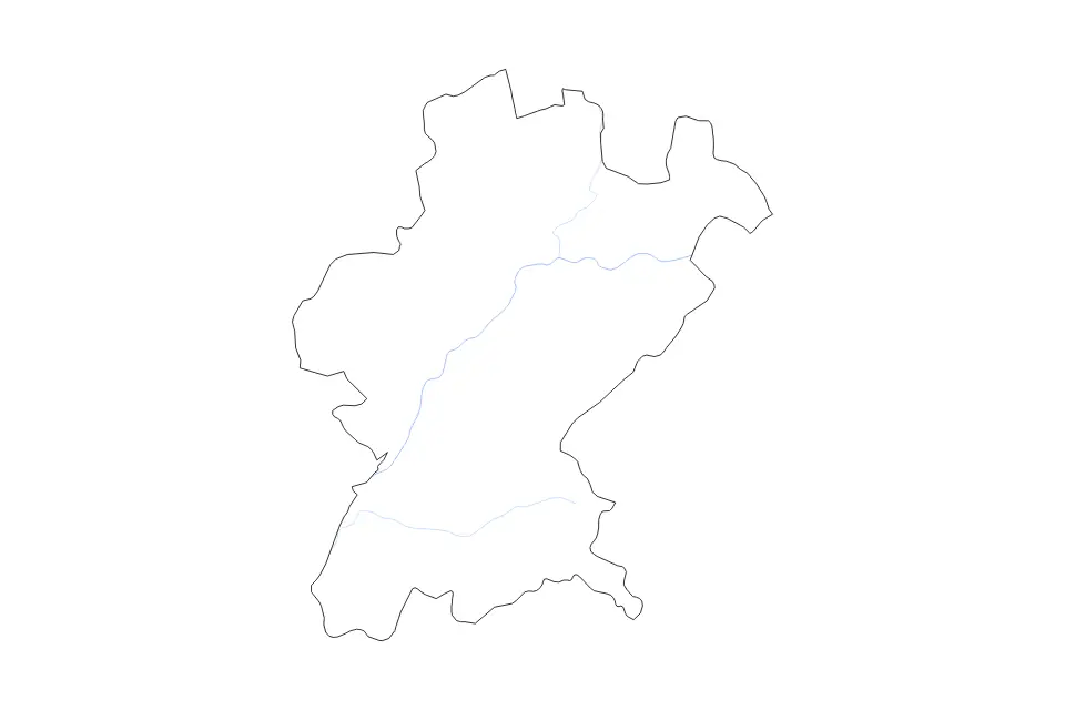 Mapa de Santarém, Portugal de tipo contorno y ríos para Europa, con contorno y ríos con límites limpios.