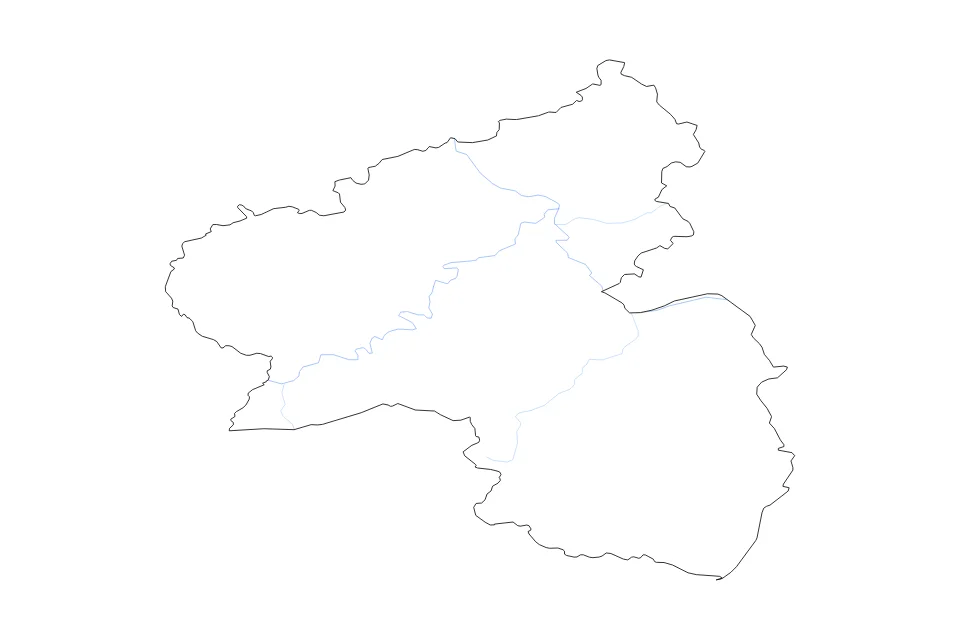 Aperçu de la carte de contour de Rhineland Palatinate