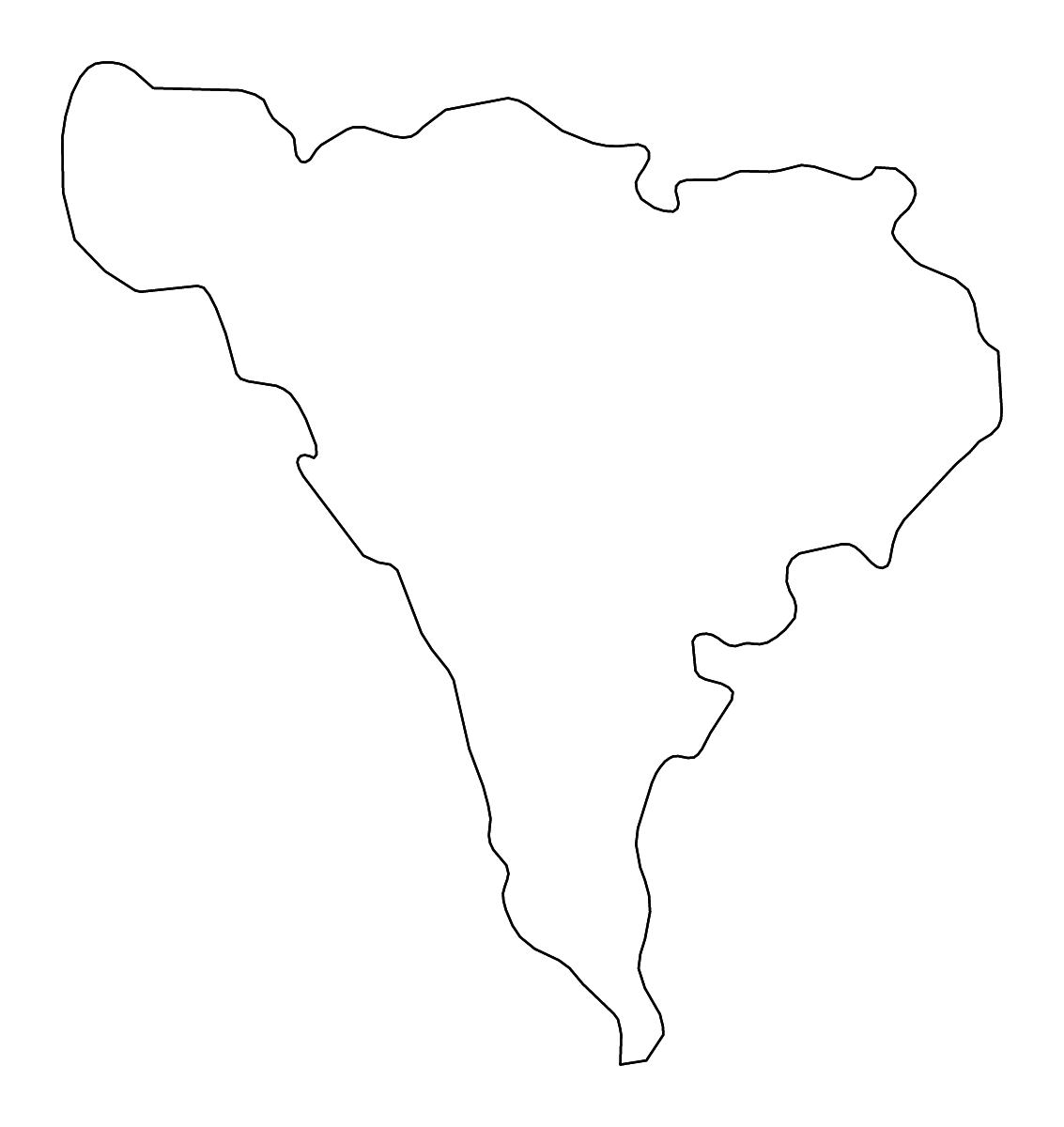 Mapa de contorno de Alba, Romania con ríos.