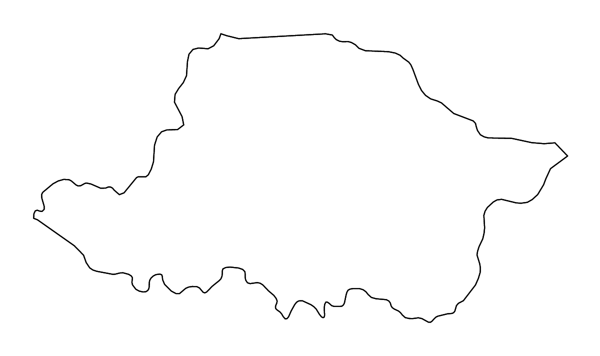 Mapa de contorno de Arad, Romania con ríos.