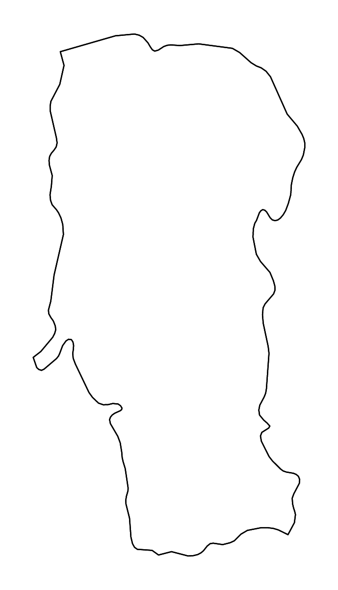 Outline map of Argeș County, Romania with rivers.