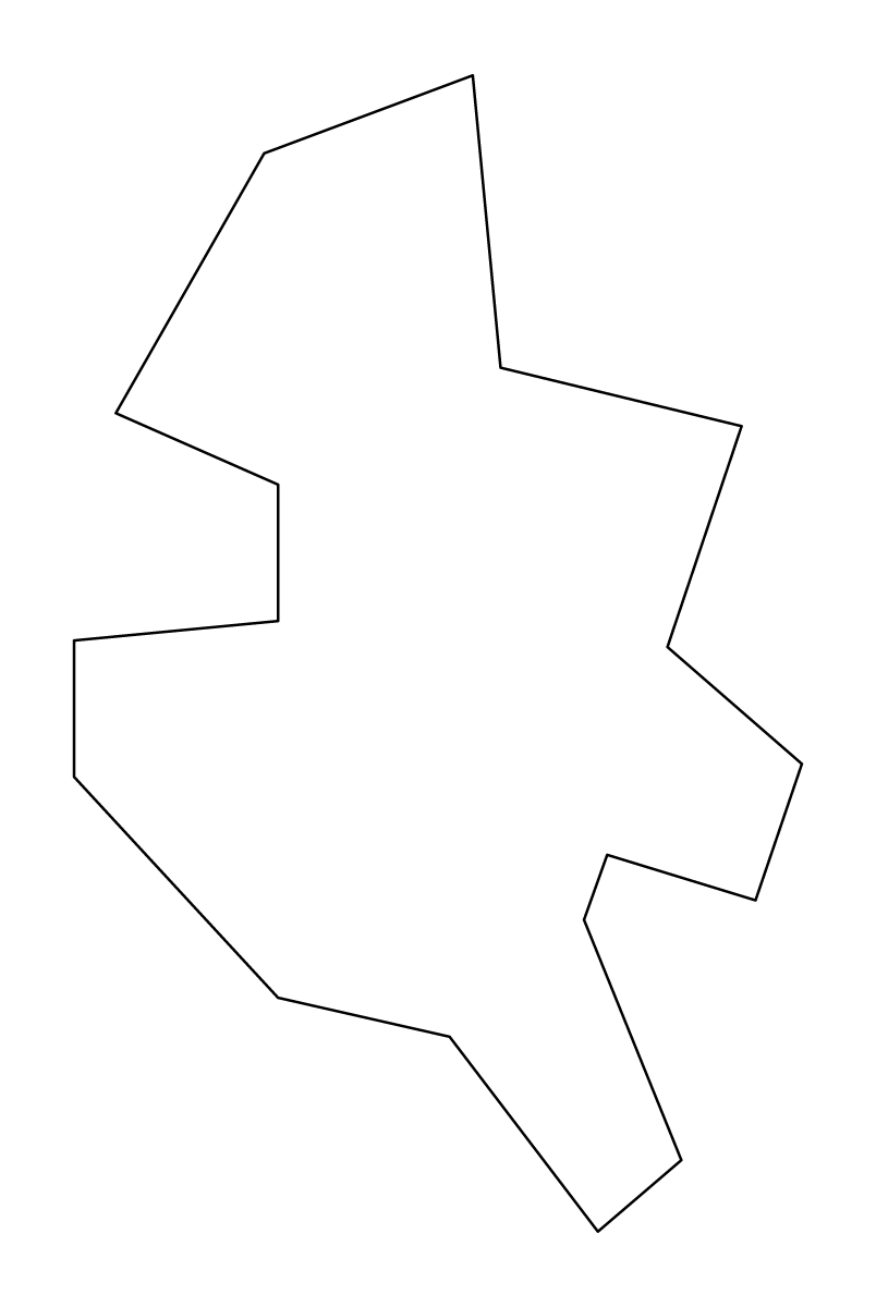 Outline map of Bucharest City, Romania.