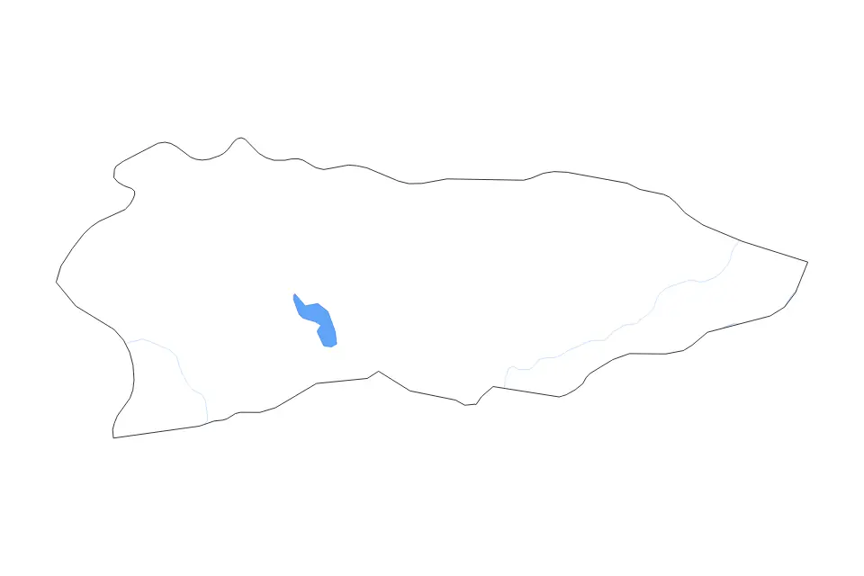 Outline map of Călărași County, Romania with subdivision borders and major lakes and rivers.
