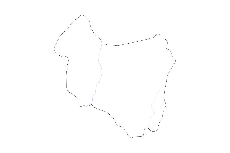 Mapa de Covasna, Romania de tipo contorno y ríos para Europa, con contorno y ríos con límites limpios.