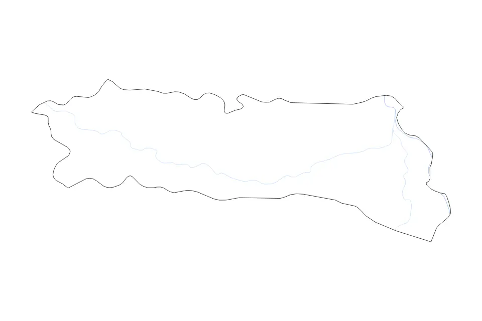 Mapa de Ialomița, Romania de tipo contorno y ríos para Europa, con contorno y ríos con límites limpios.
