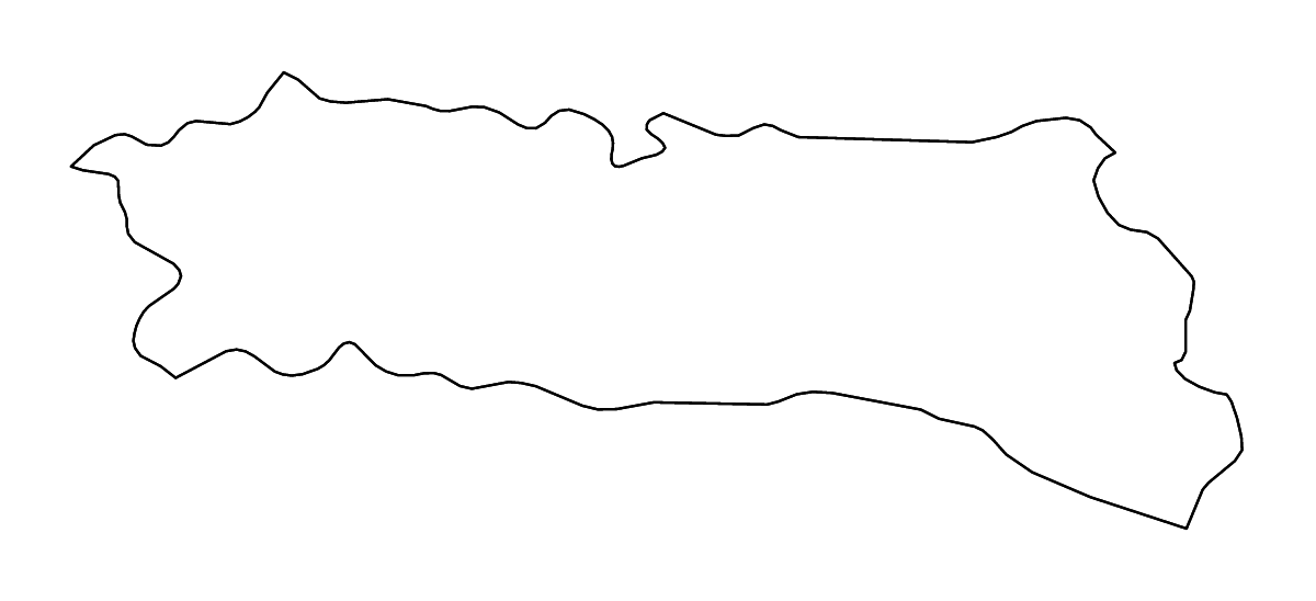 Outline map of Ialomița County, Romania with rivers.