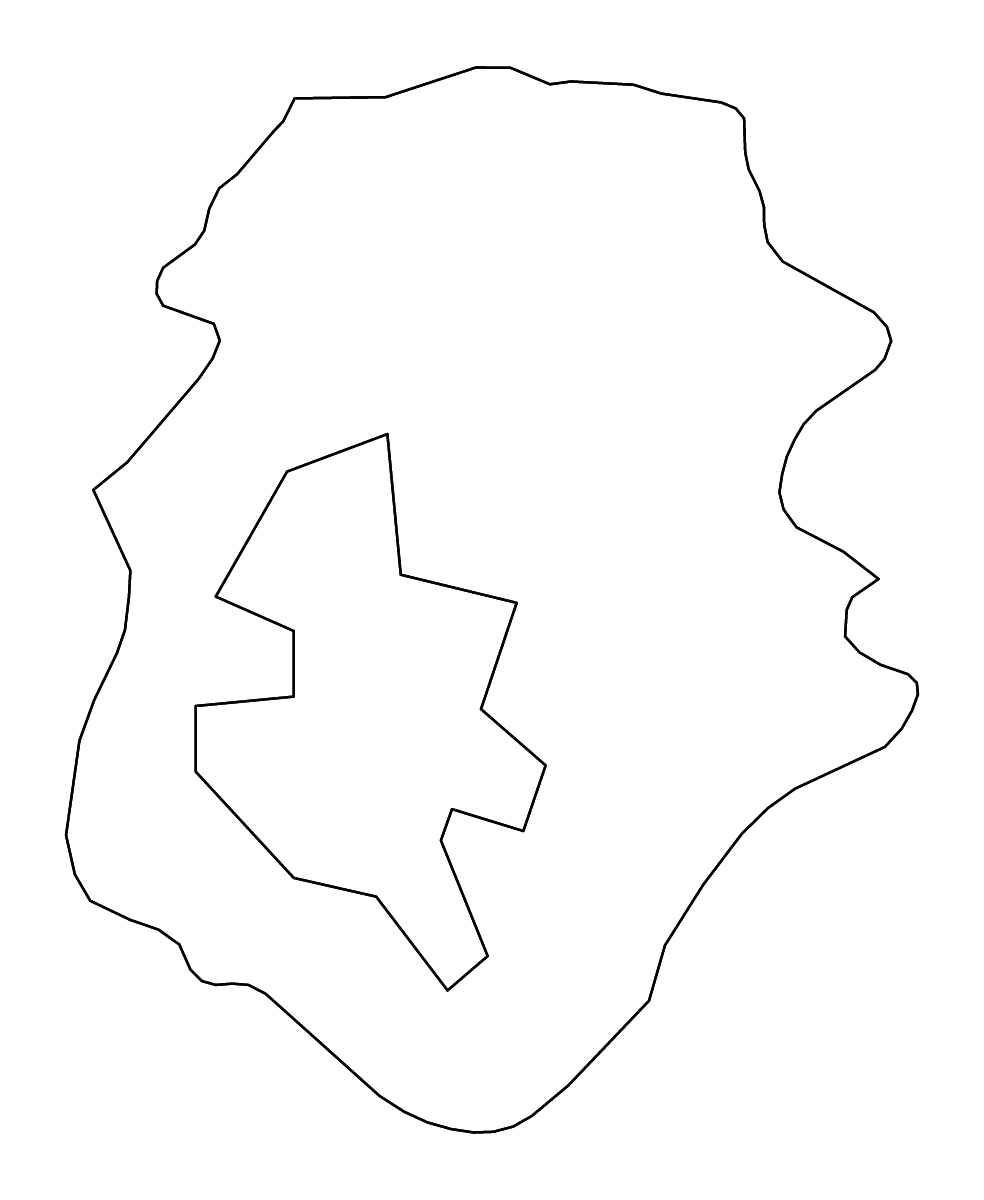Outline map of Ilfov County, Romania with rivers.