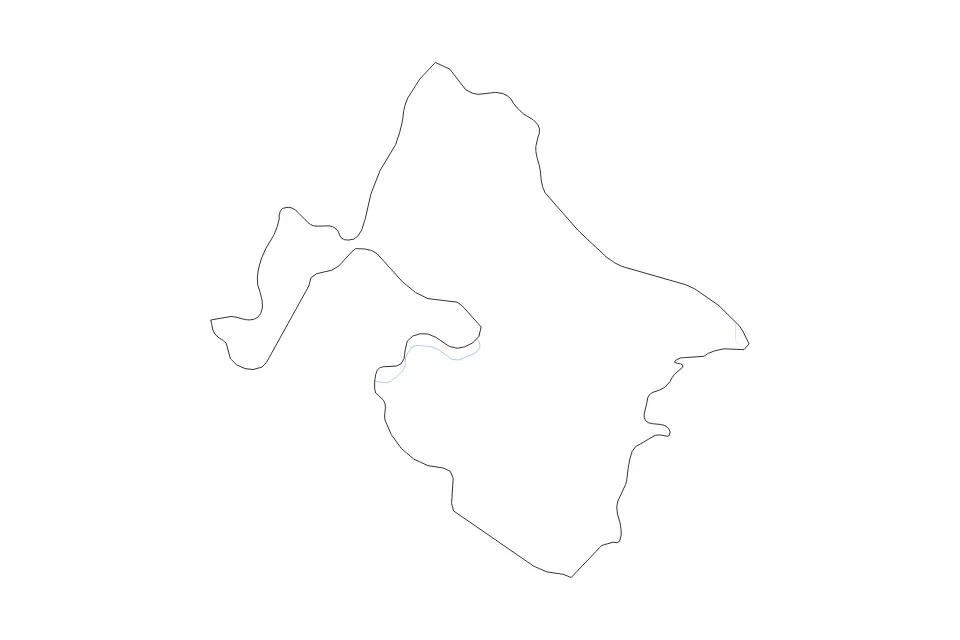Mapa de Mehedinți, Romania de tipo contorno y ríos para Europa, con contorno y ríos con límites limpios.