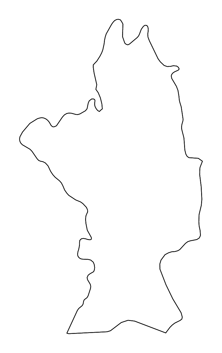Mapa de contorno de Olt, Romania con ríos.