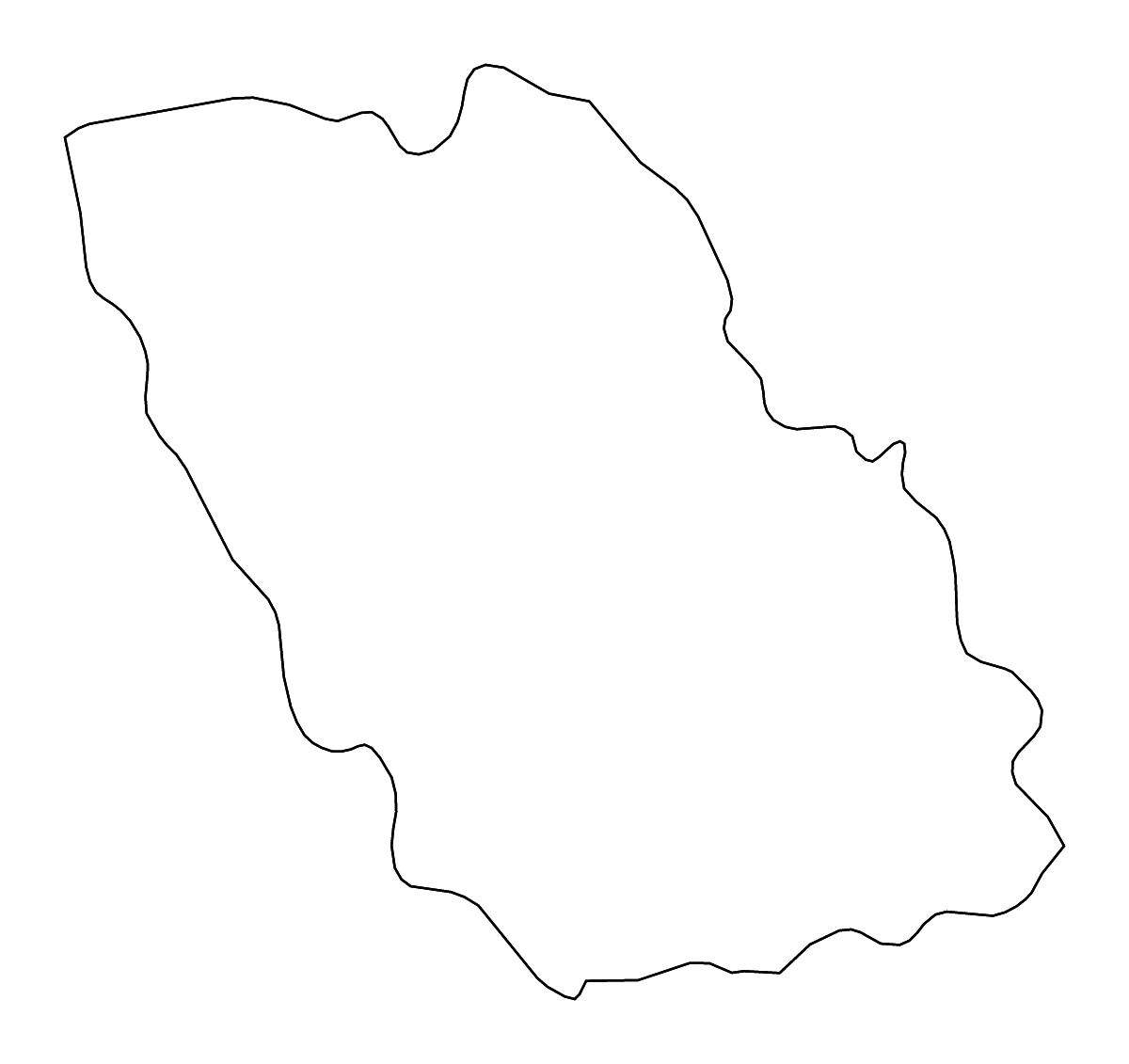 Mapa de contorno de Prahova, Romania con ríos.