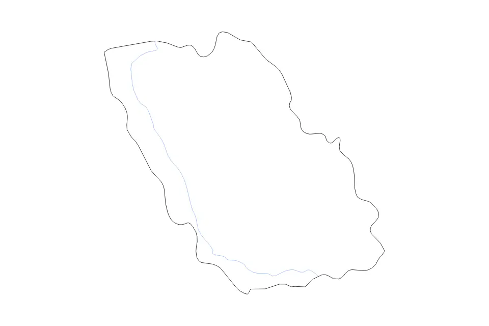 Mapa de Prahova, Romania de tipo contorno y ríos para Europa, con contorno y ríos con límites limpios.