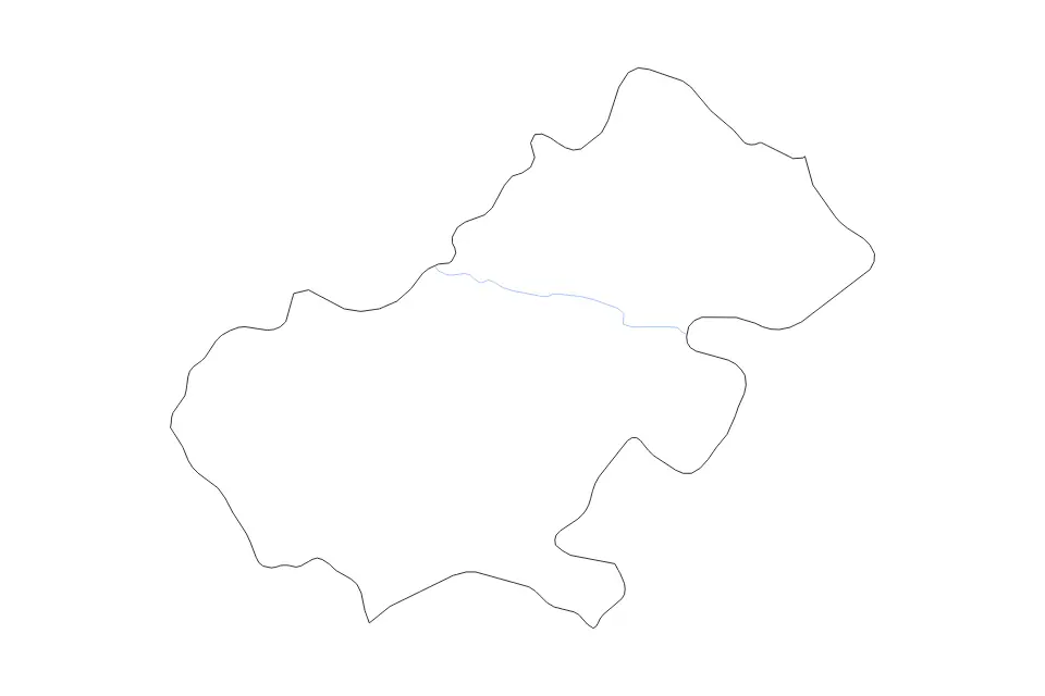 Outline map of Satu Mare County, Romania with subdivision borders and rivers.