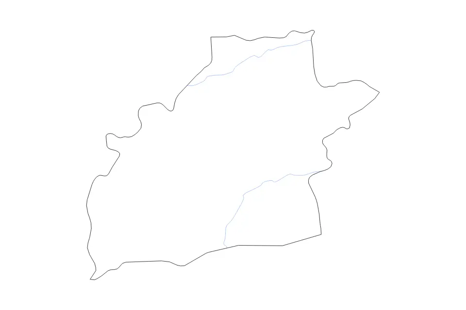 Mapa de Sibiu, Romania de tipo contorno y ríos para Europa, con contorno y ríos con límites limpios.