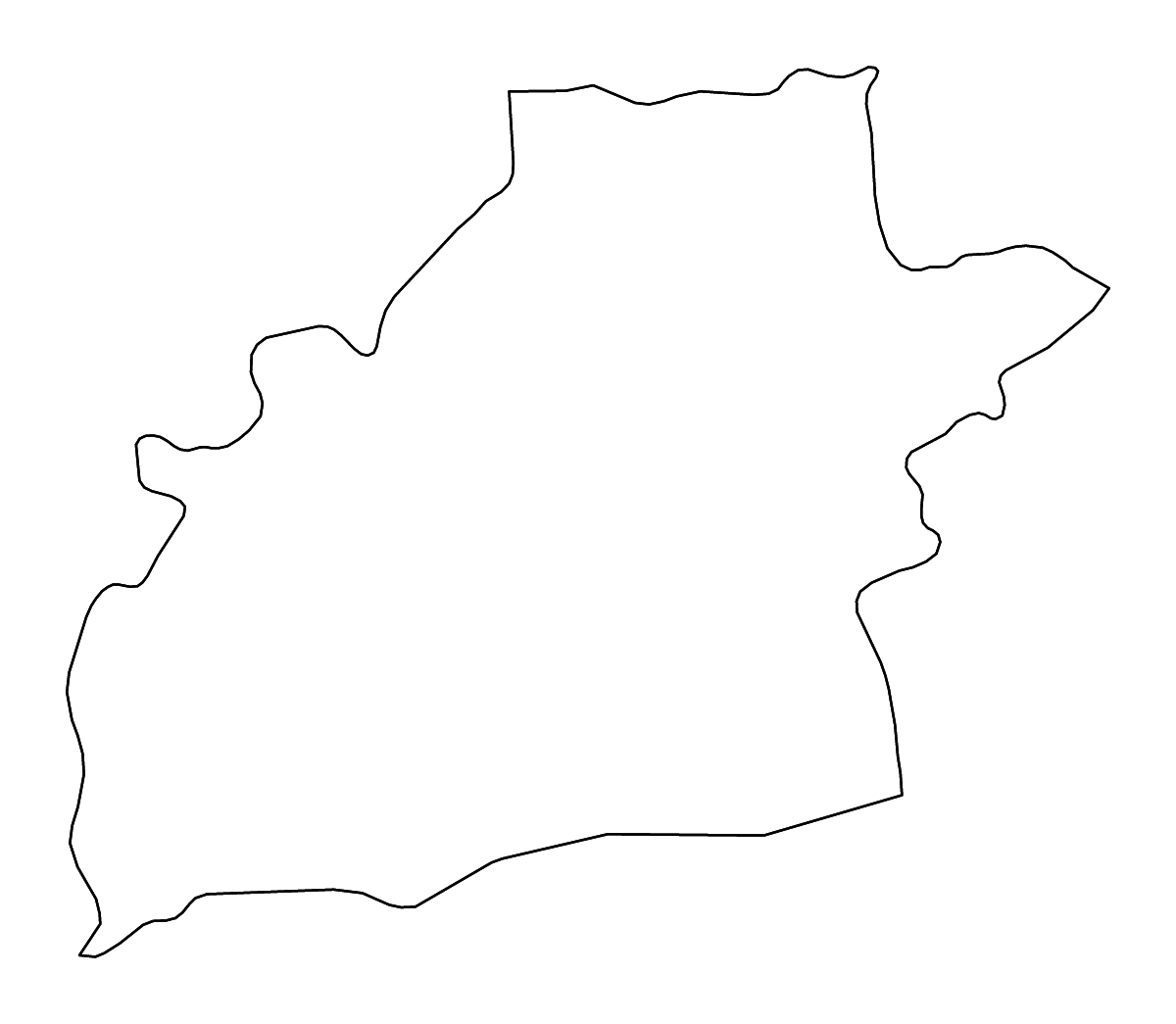 Mapa de contorno de Sibiu, Romania con ríos.