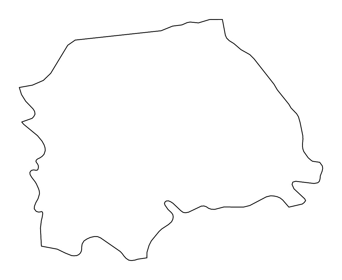 Mapa de contorno de Suceava, Romania con ríos.