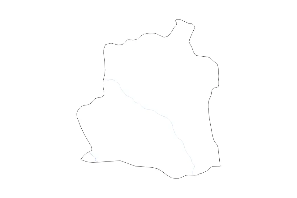 Mapa de Teleorman, Romania de tipo contorno y ríos para Europa, con contorno y ríos con límites limpios.
