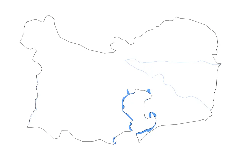 Carte de Tulcea, Romania de type contour, lacs et rivières pour Europe, montrant contour, lacs et rivières avec des éléments hydrographiques comme Razim.