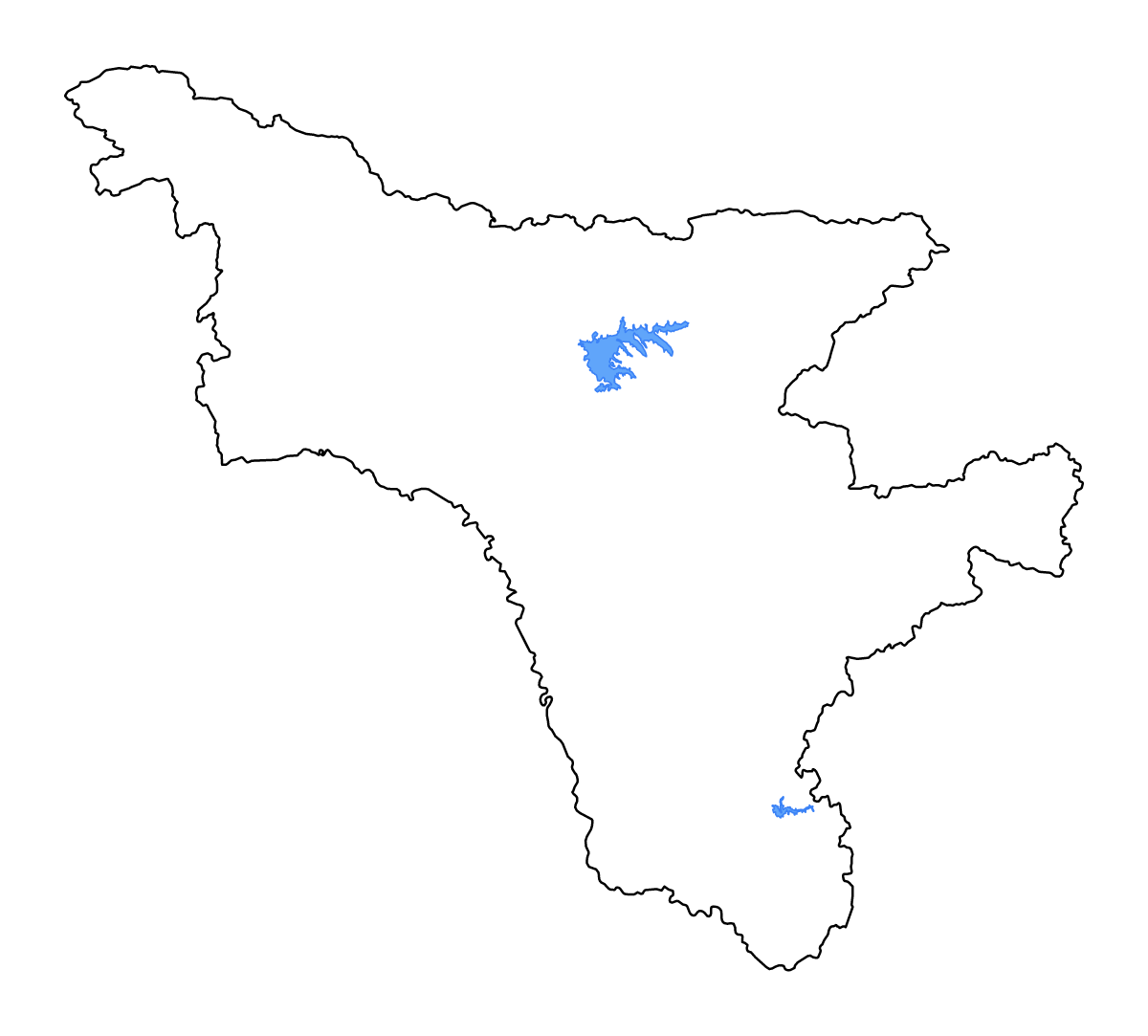 Mapa de contorno de Amur, Russian Federation con lagos y ríos.