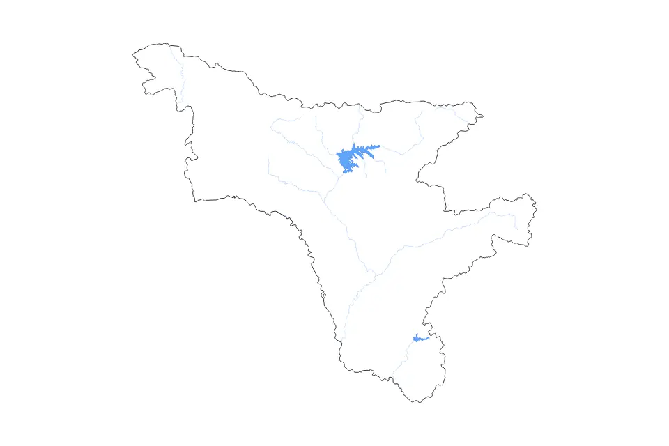 Mapa de Amur, Russian Federation de tipo contorno, lagos y ríos para Europa, con contorno, lagos y ríos con elementos de agua como Bureyaskoye Vodokhranilishche y Zeyskoye Vodokhranilishche.