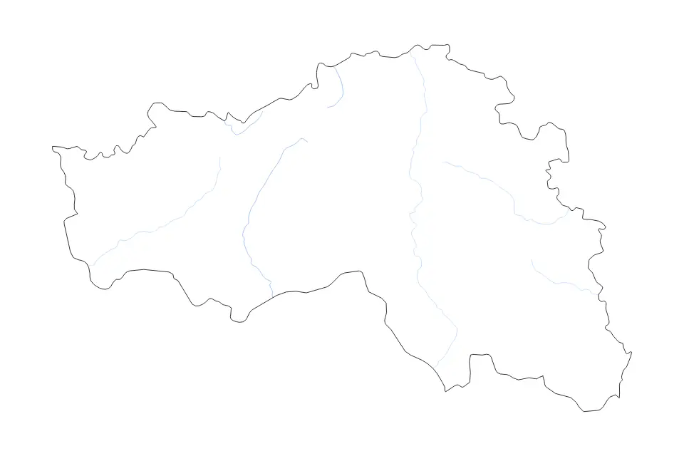 Carte de Belgorod, Russian Federation de type contour et rivières pour Europe, montrant contour et rivières avec des limites nettes.