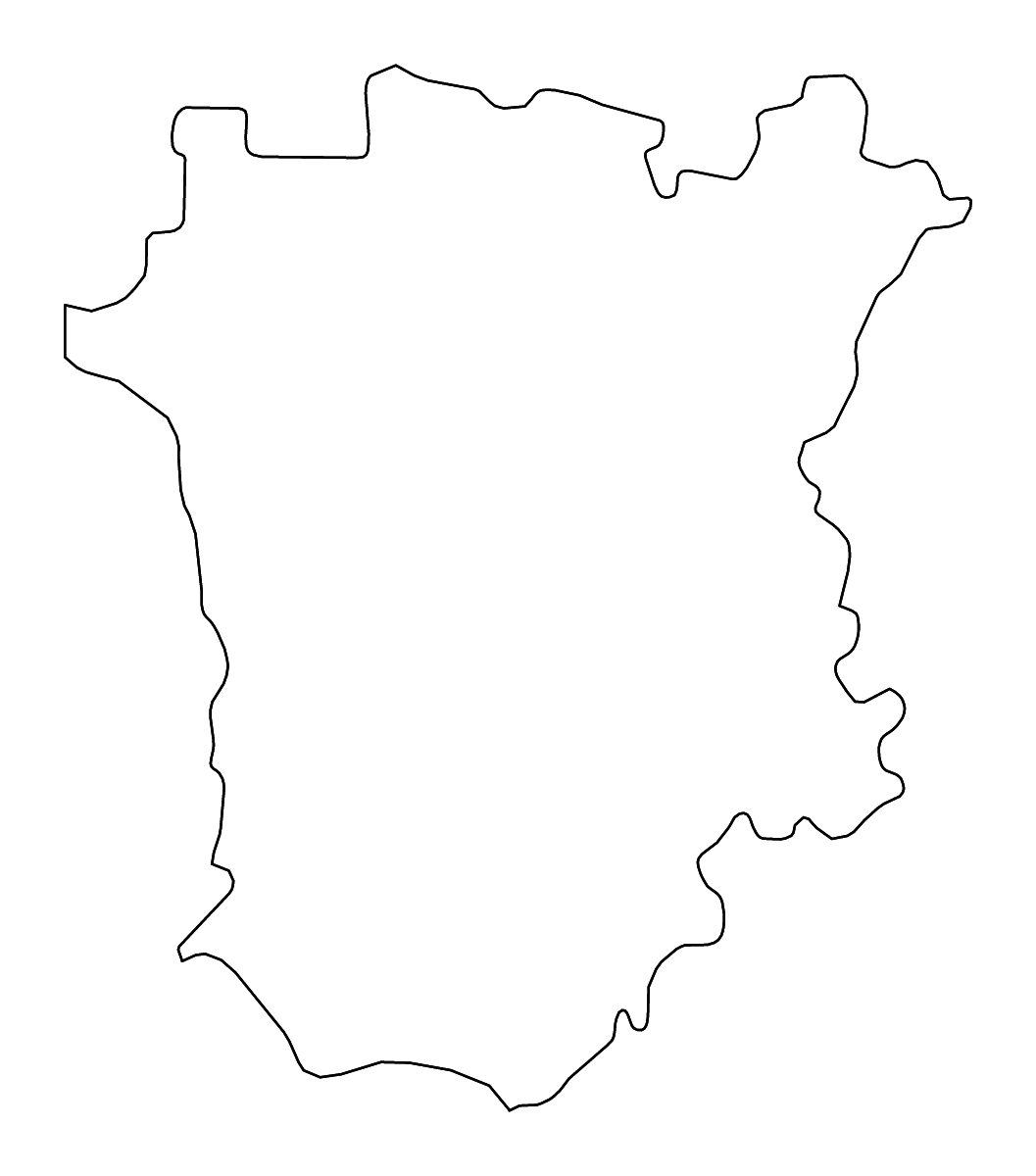 Mapa de contorno de Chechen Republic, Russian Federation con ríos.