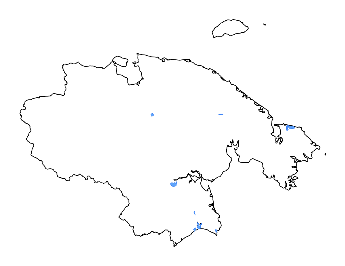 Mapa de contorno de Chukotka Autonomous Okrug, Russian Federation con lagos y ríos.