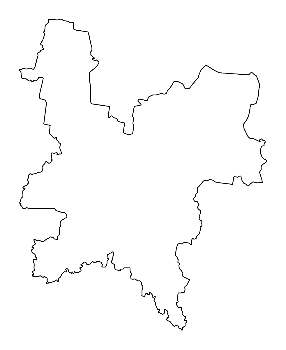 Carte de contour de Kirov, Russian Federation avec rivières.