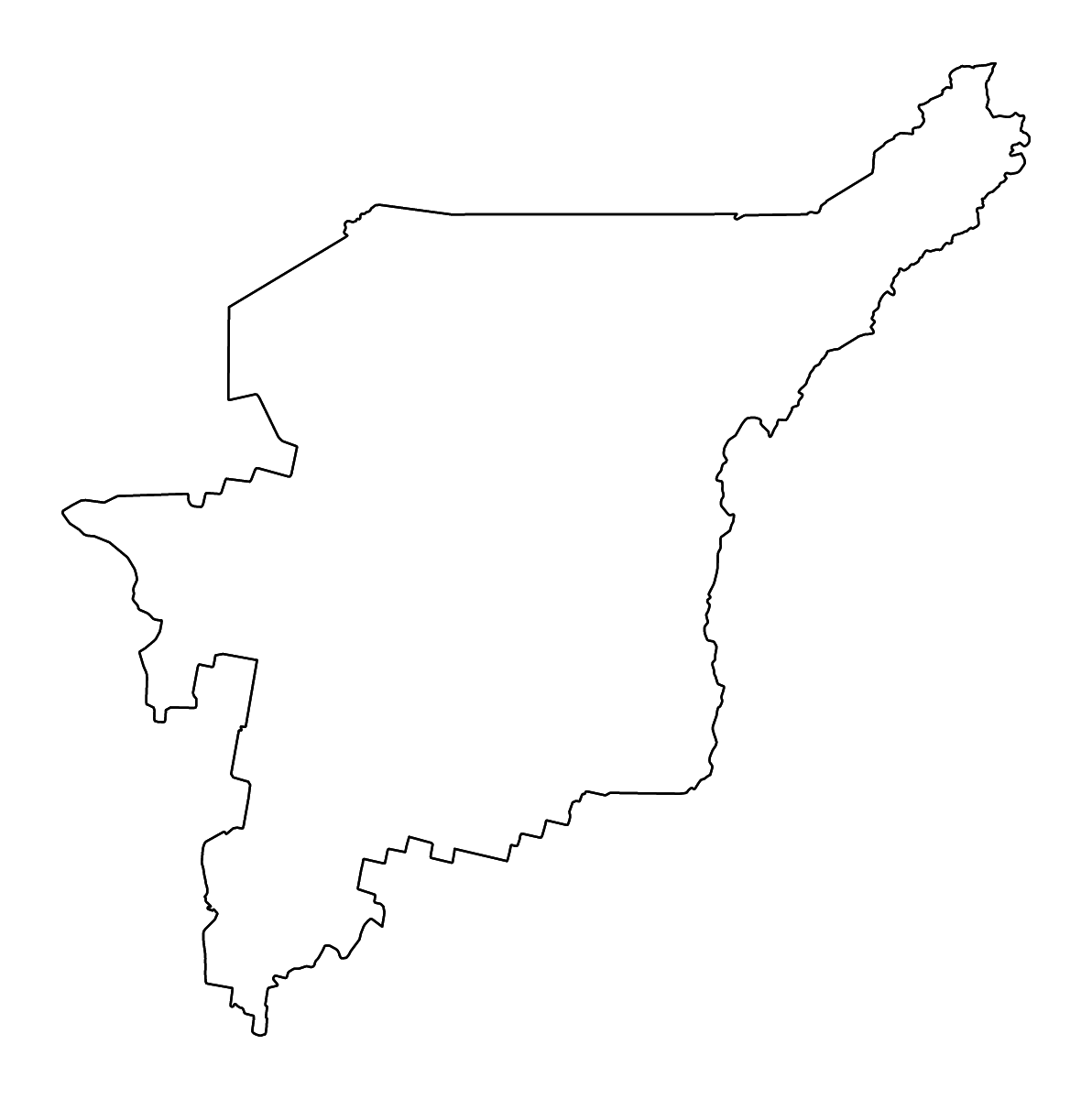 Carte de contour de Komi Republic, Russian Federation avec rivières.