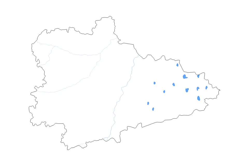 Carte de Kurgan, Russian Federation de type contour, lacs et rivières pour Europe, montrant contour, lacs et rivières avec des éléments hydrographiques comme Ozero Kaltyk, Ozero Stekleney et Ozero Shchuch’ye.