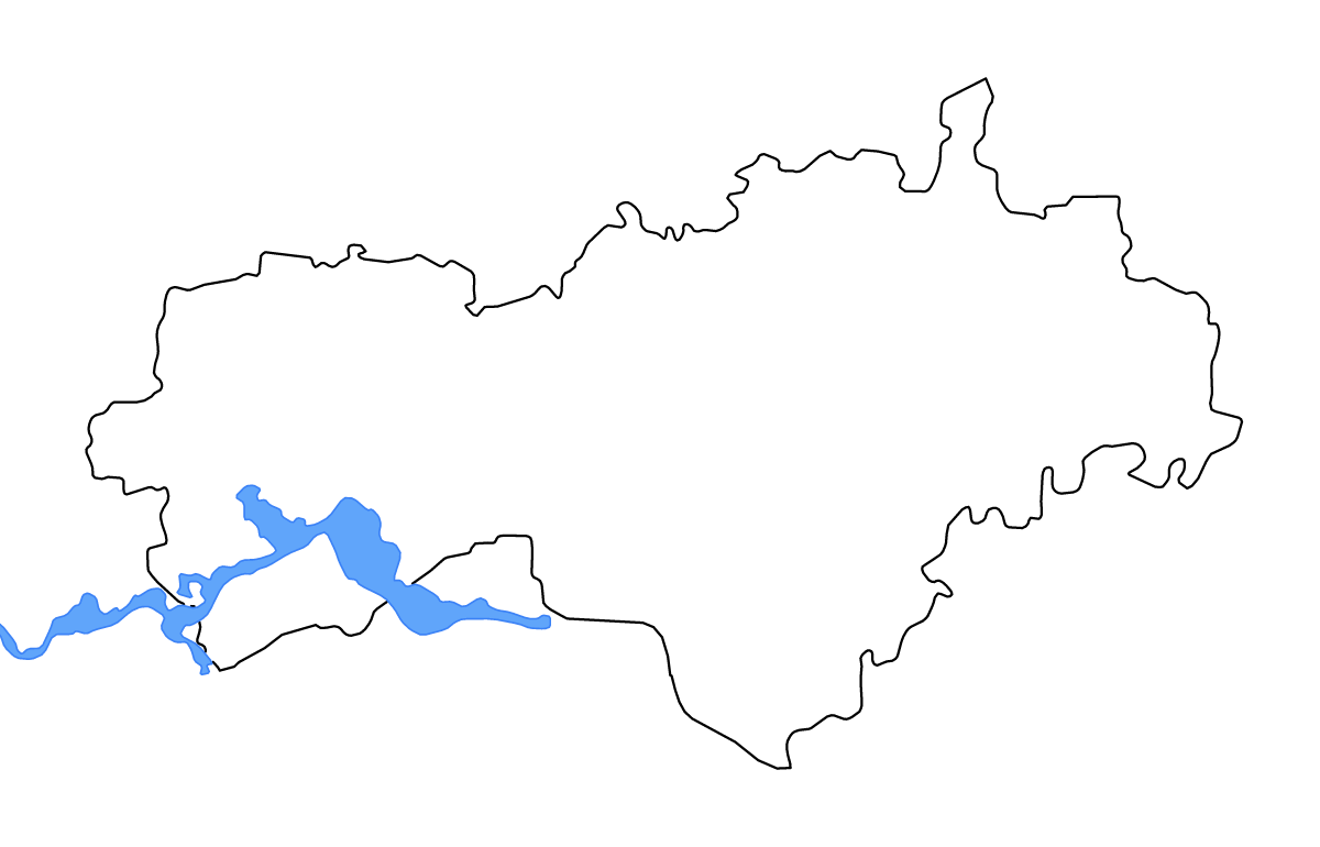 Carte de contour de Mari El Republic, Russian Federation avec lacs et rivières.