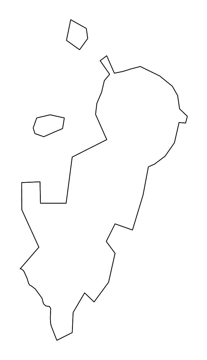 Mapa de contorno de Moscow, Russian Federation con ríos.
