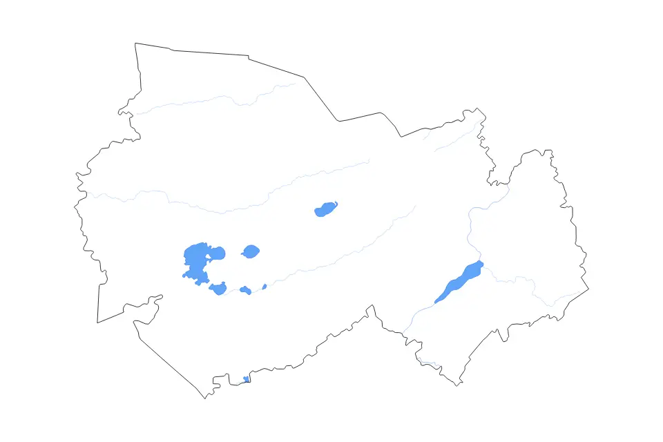 Mapa de Novosibirsk, Russian Federation de tipo contorno, lagos y ríos para Europa, con contorno, lagos y ríos con elementos de agua como Ozero Khorosheye, Ozero Sargul’ y Novosibirskoye Vodokhranilishche.