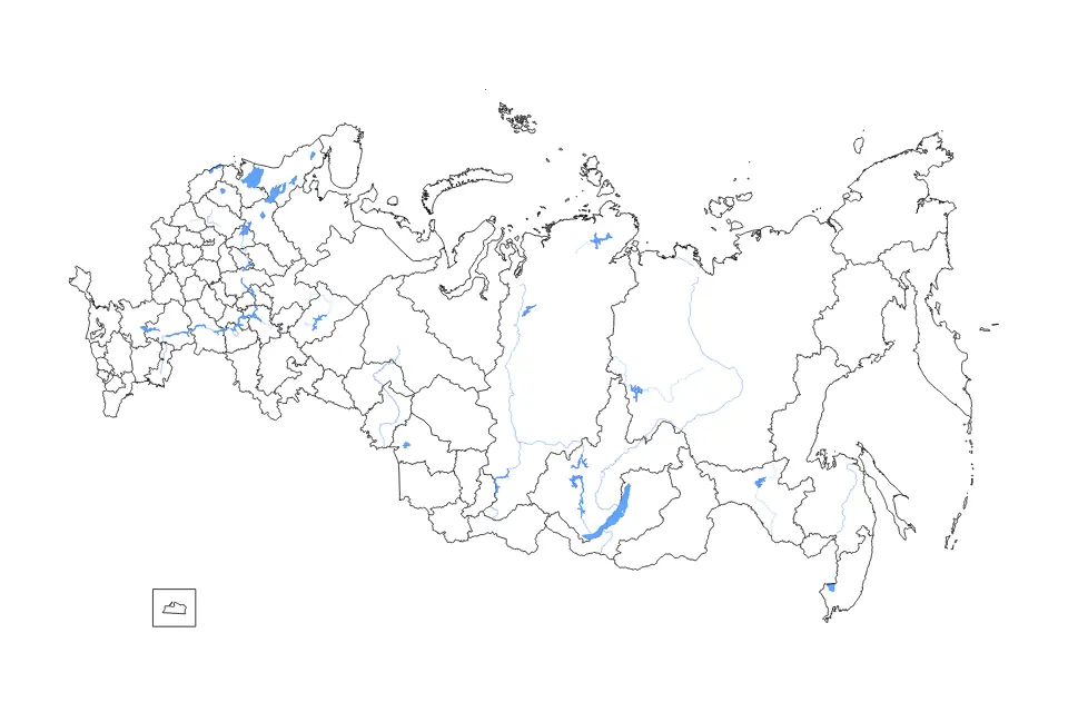 Vista previa del mapa de contorno de Russian Federation