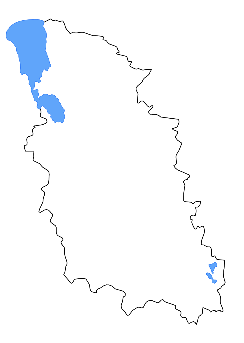 Mapa de contorno de Pskov, Russian Federation con lagos y ríos.