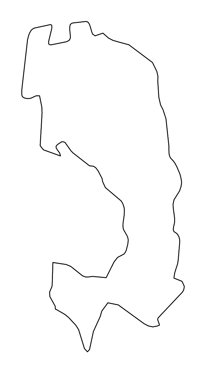 Outline map of Republic of Ingushetia, Russian Federation with rivers.