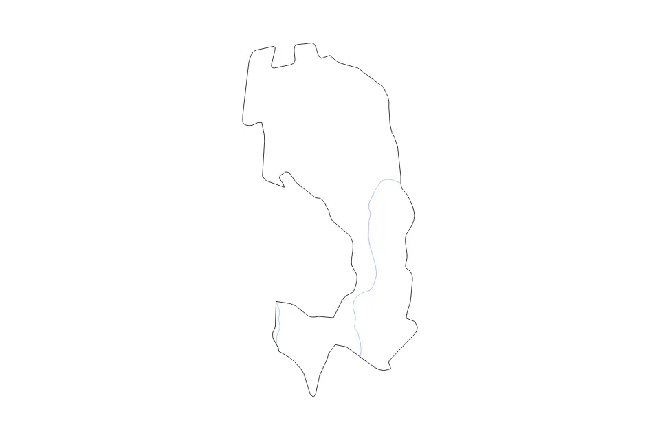 Mapa de Republic of Ingushetia, Russian Federation de tipo contorno y ríos para Europa, con contorno y ríos con límites limpios.