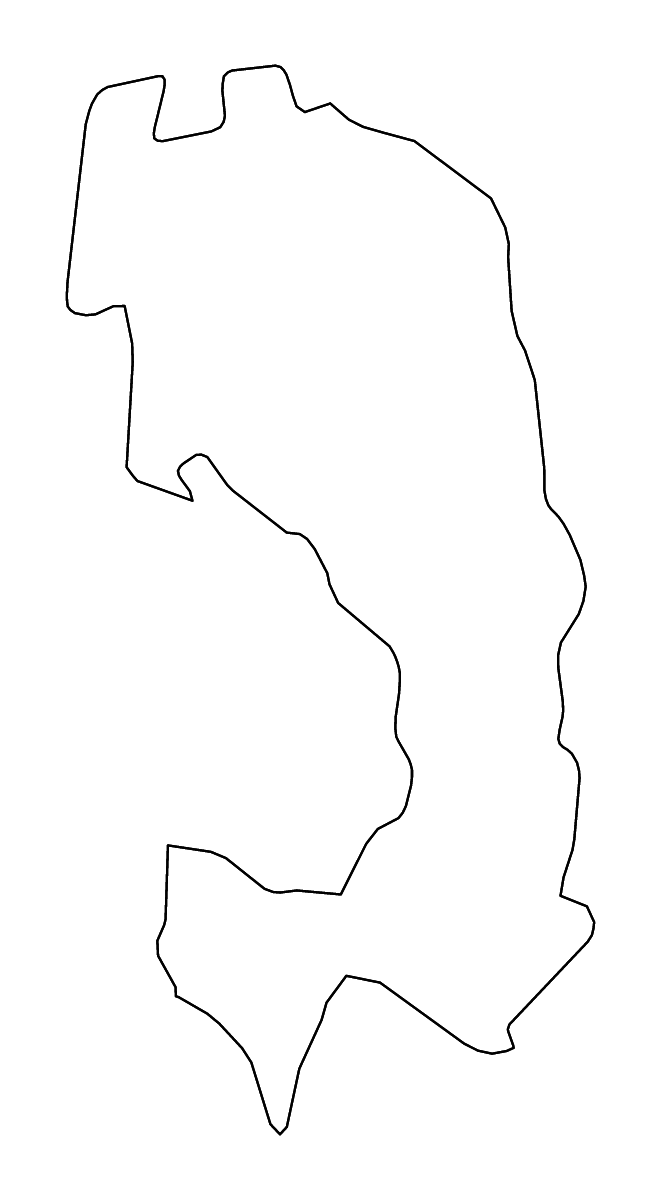 Mapa de contorno de Republic of Ingushetia, Russian Federation con ríos.