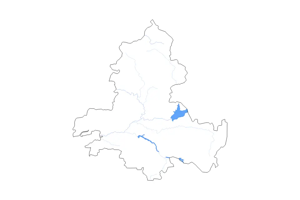 Mapa de Rostov, Russian Federation de tipo contorno, lagos y ríos para Europa, con contorno, lagos y ríos con elementos de agua como Veselovskoye Vodokhranilishche, Proletarskiy Vodokhranilishche y Tsimlyanskoye Vodokhranilishche.