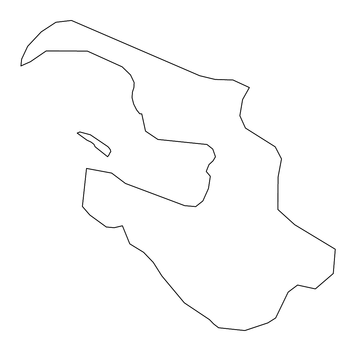 Outline map of Saint Petersburg Federal City, Russian Federation with rivers.