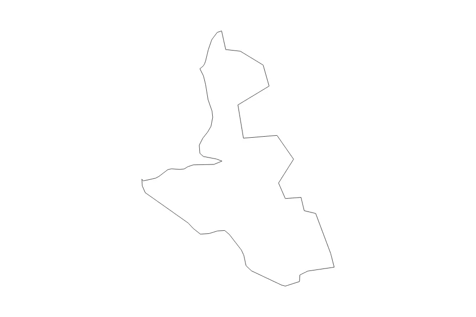 Outline map of Sevastopol Federal City, Russian Federation with subdivision borders.