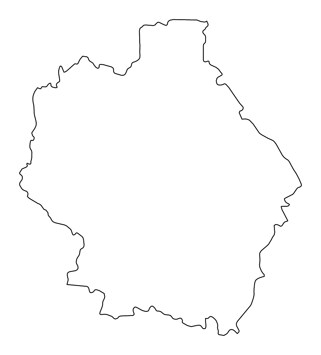 Mapa de contorno de Tambov, Russian Federation con ríos.
