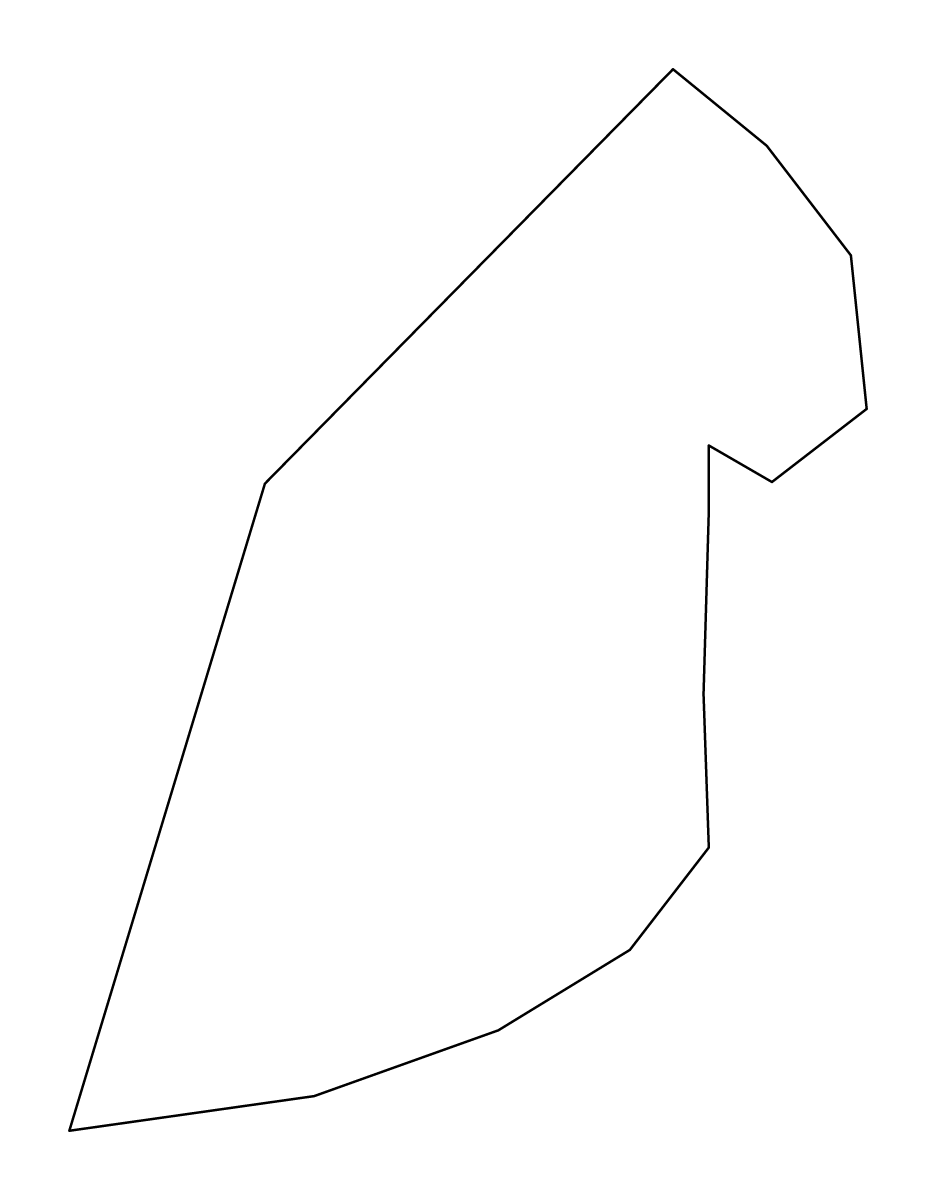 Outline map of Acquaviva, San Marino.