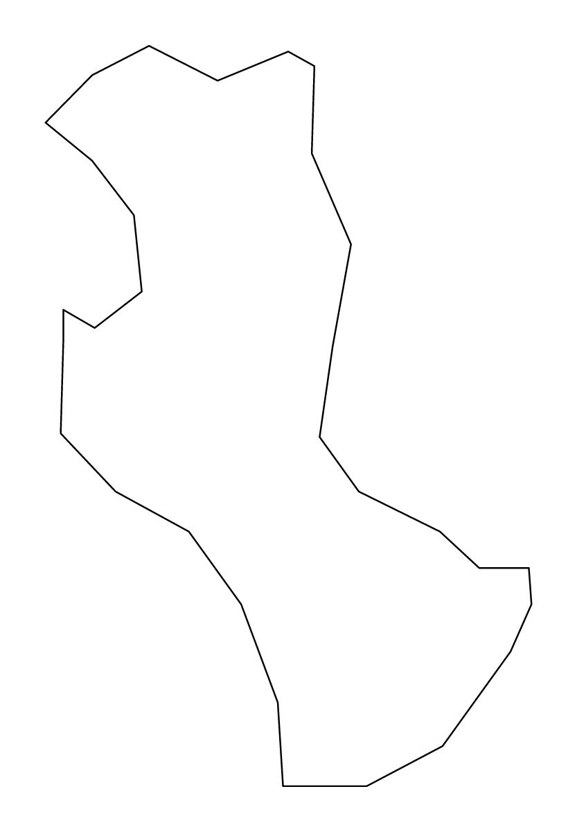 Mapa de contorno de Borgo Maggiore, San Marino.