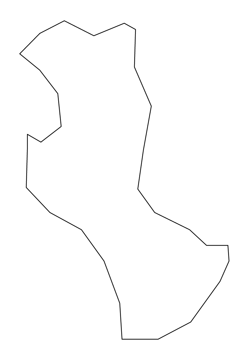 Outline map of Borgo Maggiore, San Marino.