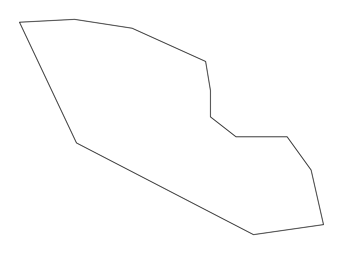 Outline map of Chiesanuova, San Marino.