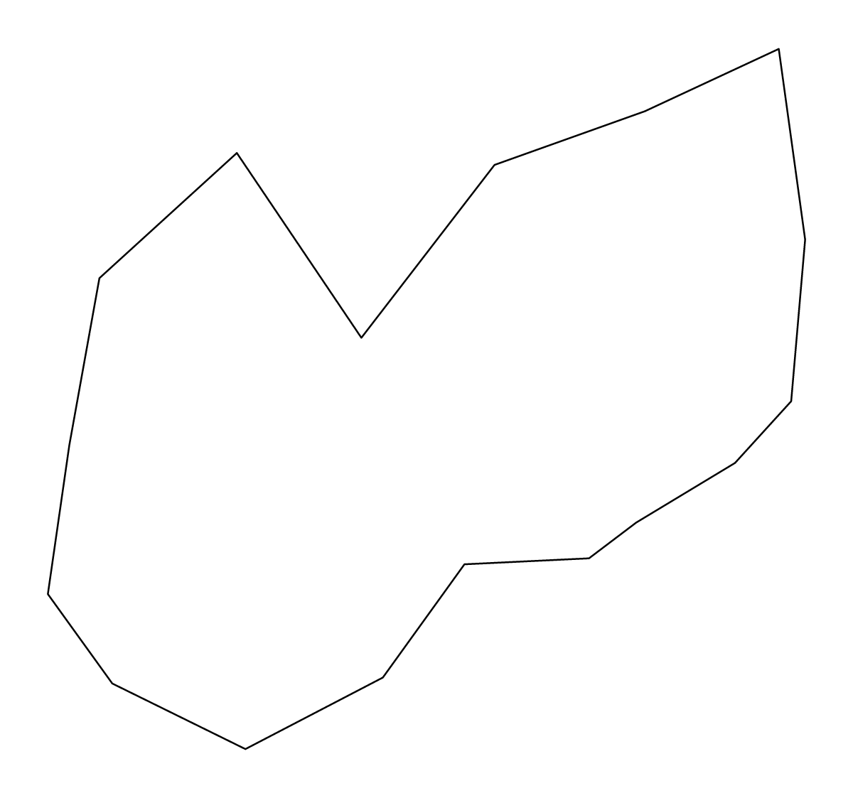 Outline map of Domagnano, San Marino.