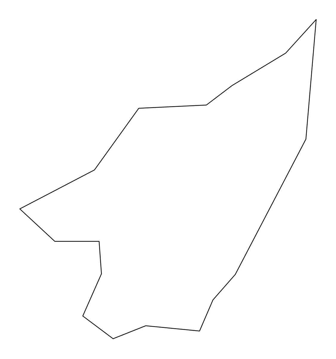 Outline map of Faetano, San Marino.