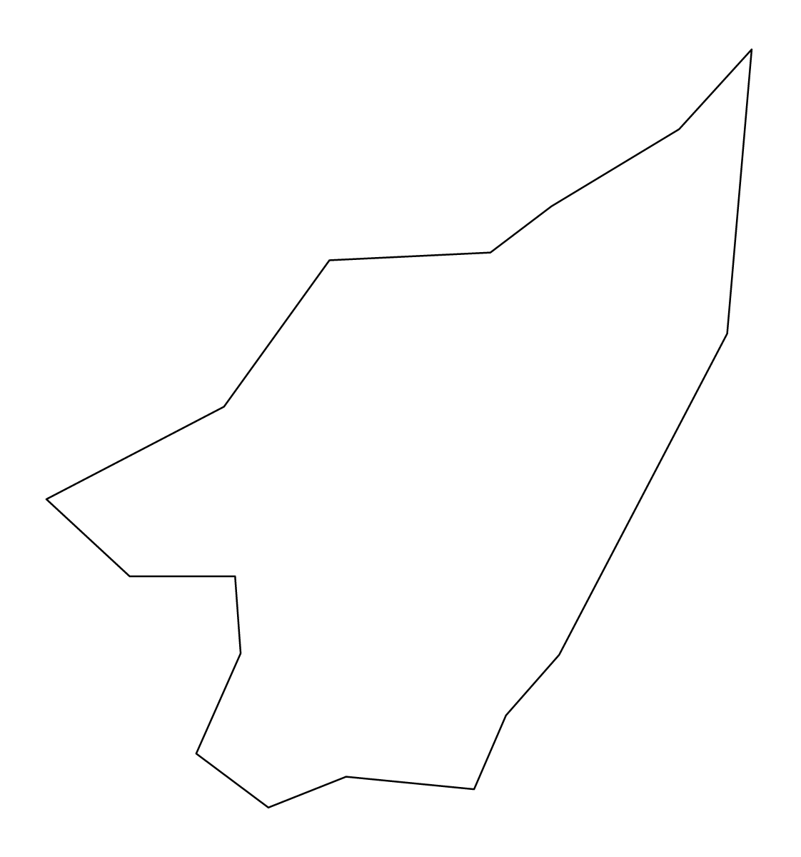Outline map of Faetano, San Marino.