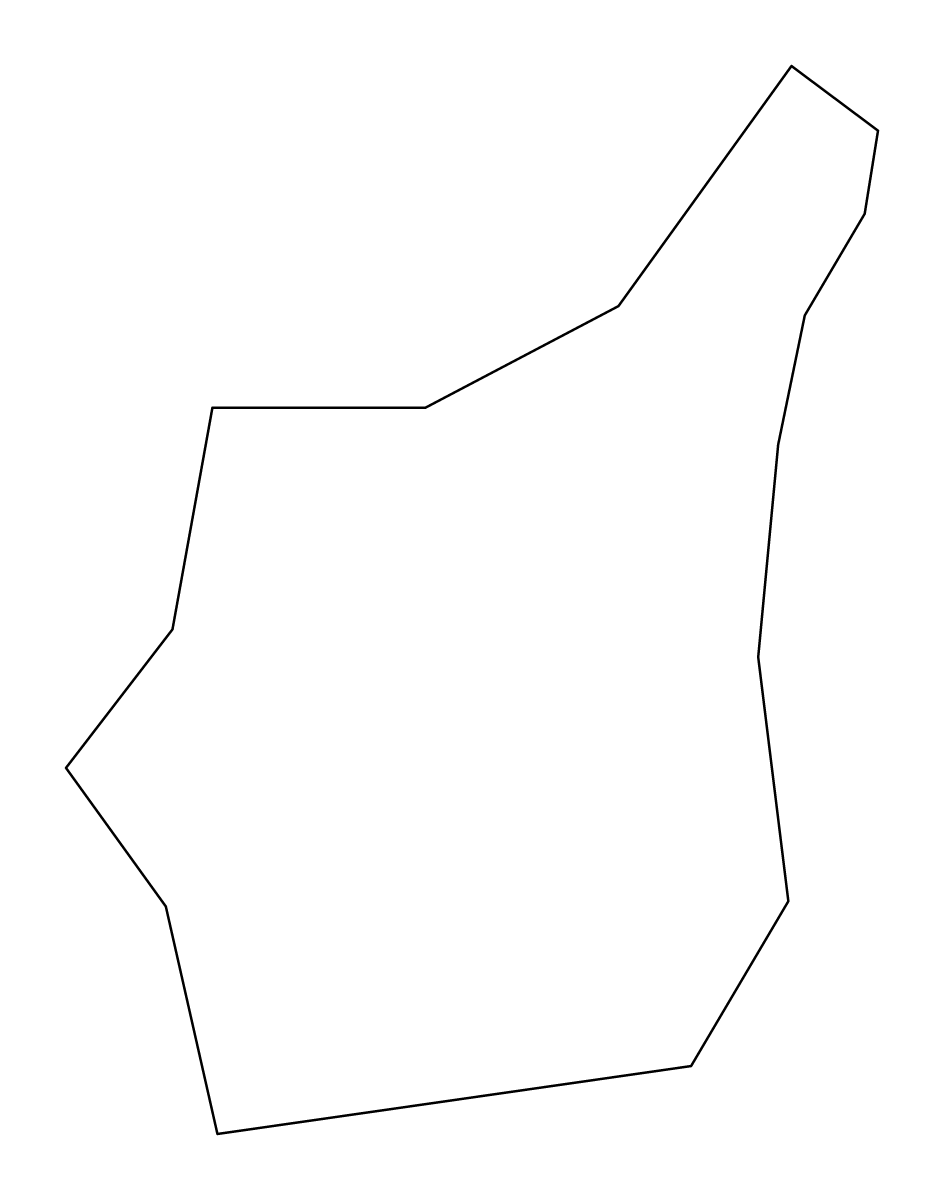 Outline map of Fiorentino, San Marino.